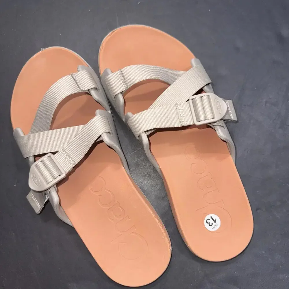 Chaco Chillos Slides Outskirt Gray Comfort‎ Sandals Outdoor Arch Support Mens 13